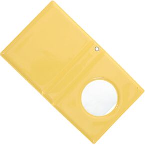 FAVOMOTO Photocard Holder Book for Photos Mini Album with Mirror-like Finish Round Hollow Design Yellow Photo Card Storage Binder with Pockets for Fans and Collectors