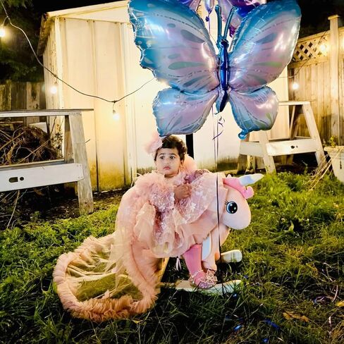 klfflgid طفل زهرة فتاة الفتاة فستان الفراشة مطرزة الترتر الدانتيل الدانتيل in Kuwait