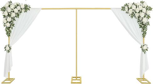 10x20ft Backdrop Stand Heavy Duty Pipe and Drape Backdrop Stand for Parties, Adjustable Pipe Kit Curtain Frame Stand for Photography Background Support,Wedding Arch Metal Frame (Gold) in Saudi Arabia
