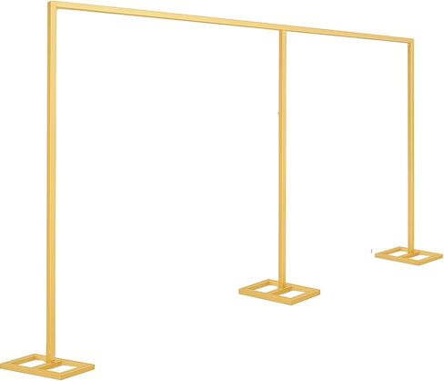 10x20ft Backdrop Stand Heavy Duty Pipe and Drape Backdrop Stand for Parties, Adjustable Pipe Kit Curtain Frame Stand for Photography Background Support,Wedding Arch Metal Frame (Gold) in Saudi Arabia