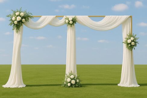 10x20ft Backdrop Stand Heavy Duty Pipe and Drape Backdrop Stand for Parties, Adjustable Pipe Kit Curtain Frame Stand for Photography Background Support,Wedding Arch Metal Frame (Gold) in Saudi Arabia