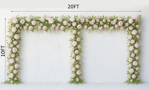 10x20ft Backdrop Stand Heavy Duty Pipe and Drape Backdrop Stand for Parties, Adjustable Pipe Kit Curtain Frame Stand for Photography Background Support,Wedding Arch Metal Frame (Gold) in Saudi Arabia