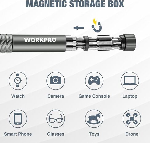 WORKPRO 24-in-1 Precision Screwdriver, Pen Style Multi-Bit Screwdriver, Glasses Screwdriver with S2 Steel Small Screwdriver Bits, Ideal for Eyeglass, Watch, Laptop, Phone, Jewelry and Electronic, Blue in Kuwait