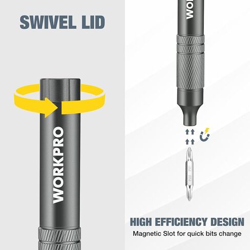 WORKPRO 24-in-1 Precision Screwdriver, Pen Style Multi-Bit Screwdriver, Glasses Screwdriver with S2 Steel Small Screwdriver Bits, Ideal for Eyeglass, Watch, Laptop, Phone, Jewelry and Electronic, Blue in Kuwait
