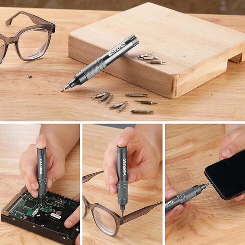 WORKPRO 24-in-1 Precision Screwdriver, Pen Style Multi-Bit Screwdriver, Glasses Screwdriver with S2 Steel Small Screwdriver Bits, Ideal for Eyeglass, Watch, Laptop, Phone, Jewelry and Electronic, Blue in Kuwait