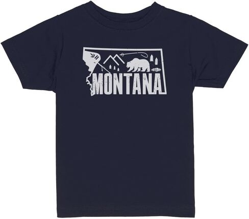 Minimalist Montana Toddler Kids T-Shirt in Saudi Arabia