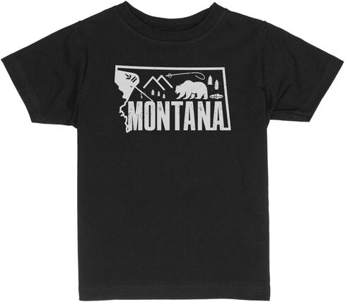 Minimalist Montana Toddler Kids T-Shirt in Saudi Arabia