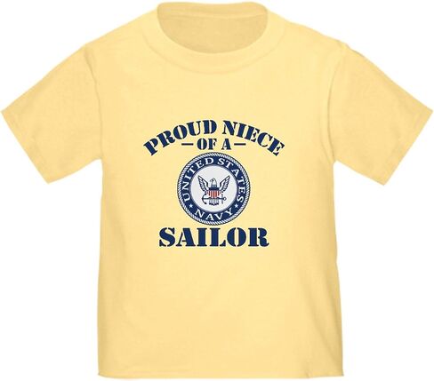 CafePress Proud Niece of A US Navy Sailor Toddler T Shirt Cute Toddler Graphic Tee, 100% Cotton in Saudi Arabia