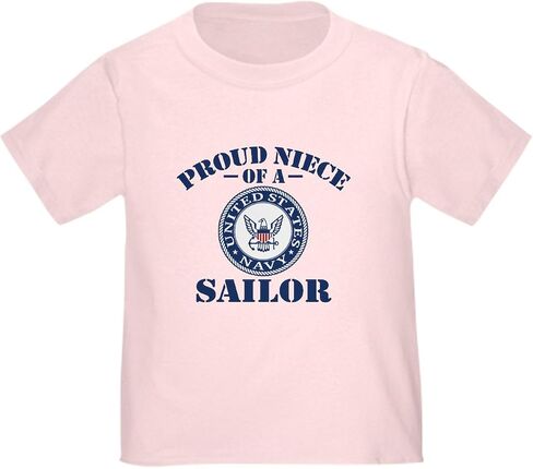 CafePress Proud Niece of A US Navy Sailor Toddler T Shirt Cute Toddler Graphic Tee, 100% Cotton in Saudi Arabia
