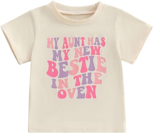 Big Cousin Shirt Toddler Boys Girls Funny Letter Print T-Shirt Summer Summer Suiter Top Auntie Promancy T-Shirt in Kuwait
