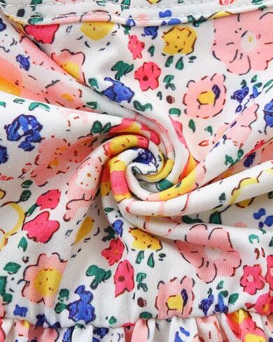 Toddler Baby Girls Tiered Dress Flutter Sleeve Beach Butterfly Sundress Princess Summer Dresses 2-8 Years in Saudi Arabia