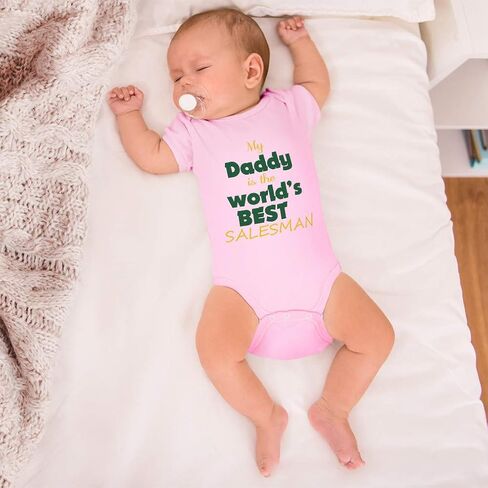 Custom Baby Bodysuit My Daddy is The World's Best Salesman Dad Father's Day in Saudi Arabia