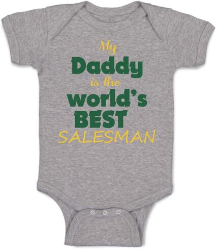 Custom Baby Bodysuit My Daddy is The World's Best Salesman Dad Father's Day in Saudi Arabia