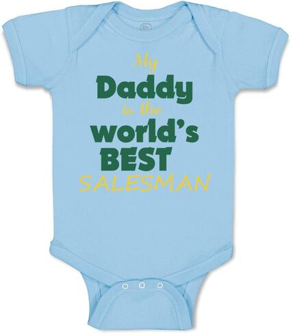 Custom Baby Bodysuit My Daddy is The World's Best Salesman Dad Father's Day in Saudi Arabia