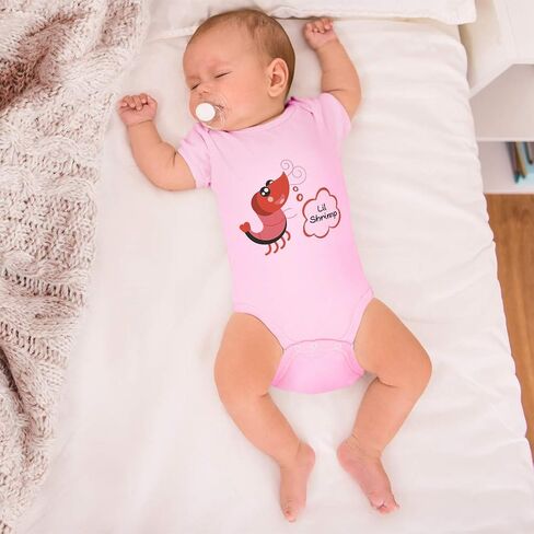 لطيف راسكالز مخصص bodysuit مضحك الروبيان يقول ليل الروبيان المأكولات البحرية مضحك in Kuwait