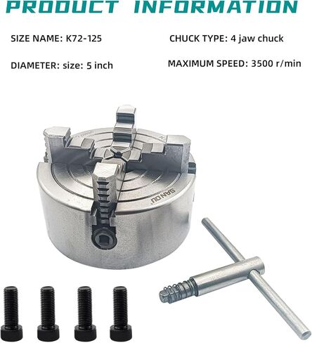 K72-100 مخرطة مستقلة تشاك 4 بوصة تشاك 4 الفك 3500 ص/دقيقة (K72-100) in Kuwait
