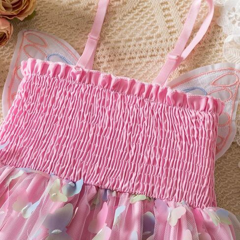 Nileafes Toddler Girl Fairy Butterfly Tulle Dress Sequins Birthday Princess Casual Holiday Dresses in Kuwait