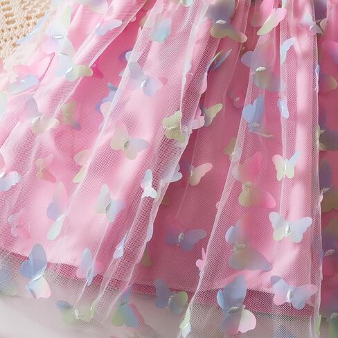 Nileafes Toddler Girl Fairy Butterfly Tulle Dress Sequins Birthday Princess Casual Holiday Dresses in Kuwait
