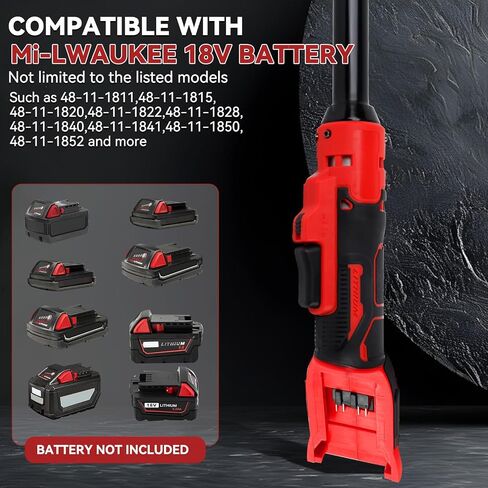 3/8" Extended Cordless Ratchet Wrench, Torque 80N.m, 320 RPM Electric Power Ratchet Wrench with LED Light Impact Gun Power Torque Electric Ratchet (Tool Only) (Fit for MILWAU-KEE) in Saudi Arabia