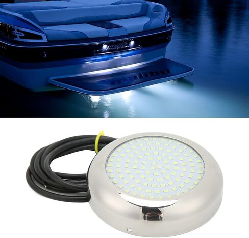4in 108LED 12V IP68 135° Luminous Angle Underwater Light Ideal for Marine Boat Lamp in White Offering High Brightness Low Power Consumption and Safe Usage (White) in Saudi Arabia