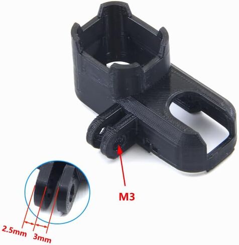 3D Printed TPU Mount Framework Support Bracket Holder Protection Compatible with RunCam Thumb Pro Version 4K Action Camera Compatible with FPV Drone(Black M2) in Kuwait