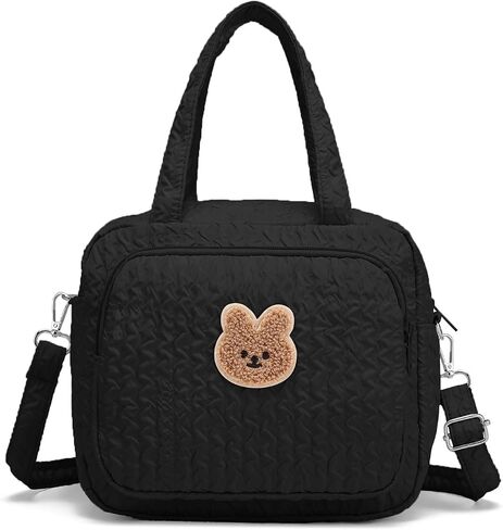Small Diaper Bag Tote, Crossbody Diaper Bag Mini Purse with 8 Pockets, Travel Baby Bag for boys & Girls, 2 Insulated Pockets, Black in Kuwait