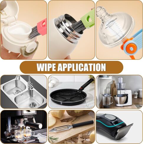 3 in 1 Cup Lid Gap Cleaning Brush Set, Multifunctional Bottle Cleaning Brush, Portable Water Bottle Cleaner Brush, Home Kitchen Cleaning Tools for Thorough Cleaning of Bottles, Cups, and Tight Spaces in Saudi Arabia