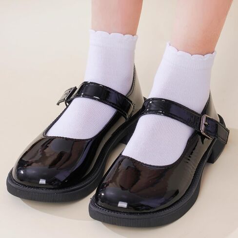 6 Pair Toddler Ruffles Ankle Socks, Baby Girls Boys No Show Sock, Cute Cotton School Dress Socks for Kids in Saudi Arabia