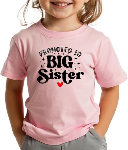 Big Sister Shirt for Girls Toddler Kids Pregnancy Announcement Promoted to Big Sis T-Shirt Summer Short Sleeve Top in Saudi Arabia