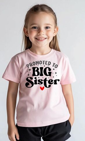 Big Sister Shirt for Girls Toddler Kids Pregnancy Announcement Promoted to Big Sis T-Shirt Summer Short Sleeve Top in Saudi Arabia