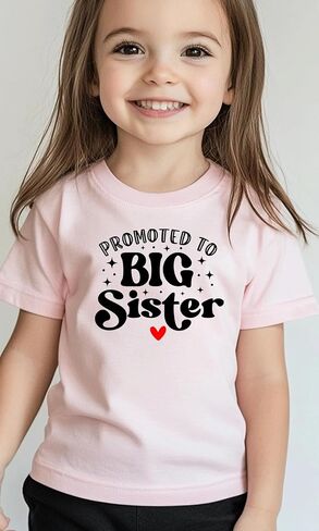 Big Sister Shirt for Girls Toddler Kids Pregnancy Announcement Promoted to Big Sis T-Shirt Summer Short Sleeve Top in Saudi Arabia