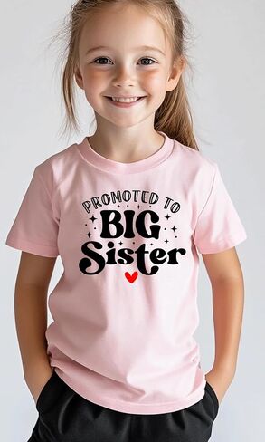 Big Sister Shirt for Girls Toddler Kids Pregnancy Announcement Promoted to Big Sis T-Shirt Summer Short Sleeve Top in Saudi Arabia