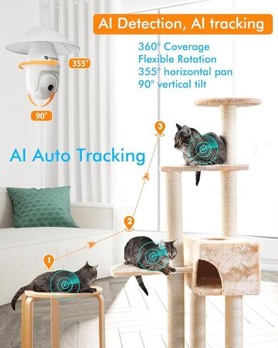 Light Bulb Security Camera -5G&2.4GHz 5MP HD WiFi 6 Home Baby Monitor, Security Cameras Wireless Outdoor Indoor, Night Vision, 2-Way Audio, PIR Mothion Detection and Alerts, Works with Alexa (White) in Saudi Arabia