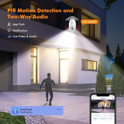 Light Bulb Security Camera -5G&2.4GHz 5MP HD WiFi 6 Home Baby Monitor, Security Cameras Wireless Outdoor Indoor, Night Vision, 2-Way Audio, PIR Mothion Detection and Alerts, Works with Alexa (White) in Saudi Arabia