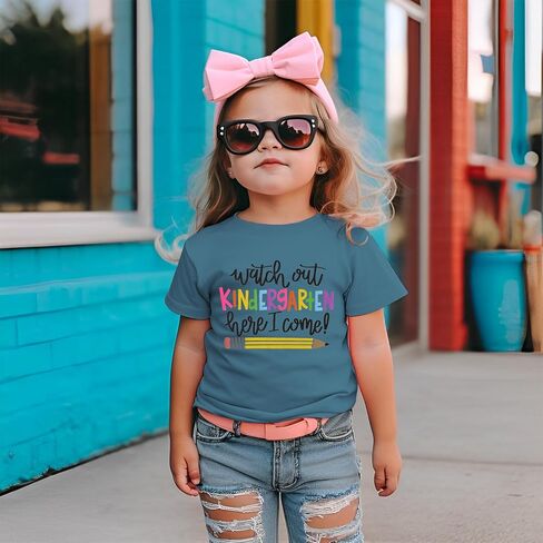 Watch Out Kindergarten Here I Come Shirt for Girls Boy First Day of Kindergarten Tshirt Kids Back to School Outfit in Kuwait