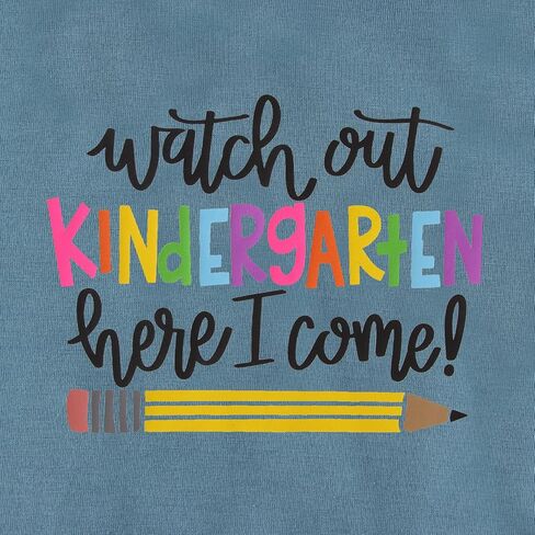 Watch Out Kindergarten Here I Come Shirt for Girls Boy First Day of Kindergarten Tshirt Kids Back to School Outfit in Kuwait