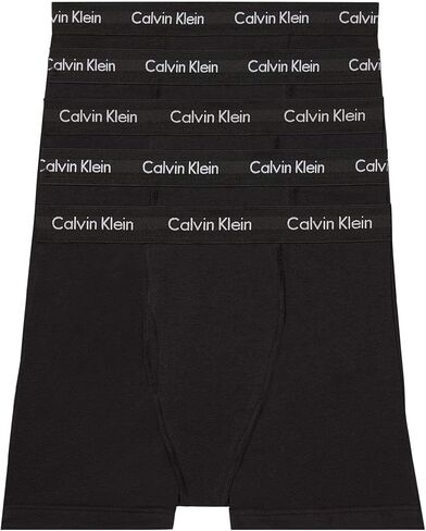 Calvin Klein Men's Cotton Classics 5-Pack Boxer Brief, Atlantic Deep/Cinnabar/Grey Heather/Bel Air Blue/Blueberry, Large in Saudi Arabia