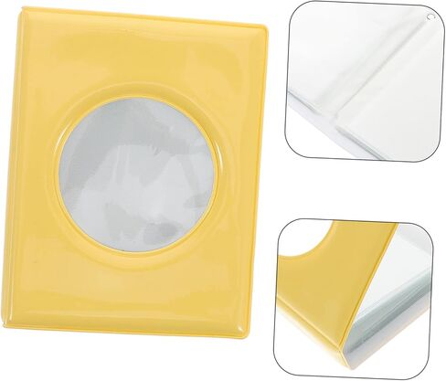 Favomoto Photocard Holder Book for Photos Mini Book مع ألبوم مع تشبه المرآة جولة جوفاء التصميم الموثق لبطاقة الصورة الأصفر مع جيوب للجماهير وجامعي in Kuwait