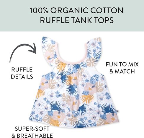 HonestBaby Multipack Puff Sleeve T-Shirts 100% Organic Cotton Infant Baby, Toddler, Little Kids Boys, Girls, Unisex in Saudi Arabia