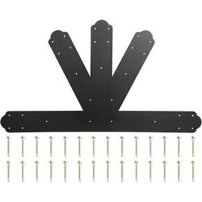 Powder-Coated Truss Connector Plates 6:12 Pitch Gable Bracket 4 Mm / 0.16" Steel Truss Nail Plates Decorative Gable Plate For Beginners DIY Use
