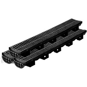 Drainage Trench Driveway Channel Drain With Plastic Grate 3-5 Pack HDPE Floor Drain Trench Drain Grate For Garden Driveway For Beginners DIY Use(3PC 5.8x3.1x39inch)