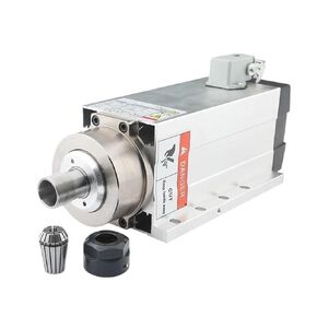 Engraving CNC Spindle Motor 2.2kw ER20 Flange Air Cooled Spindle 220V/380V 4 Bearing 400Hz 24000RPM for CNC Router Engraving Accessories(2.2kw ER20 220V)