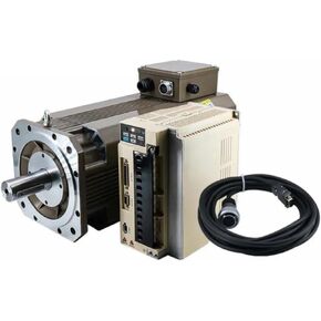 Engraving 2.2KW/3.7KW/5.5KW 8000/12000RPM Servo Spindle 145/178/198BGL Servo Drive 5M Motor Cable 6.94/23.3/34.7N.m for CNC Router Accessories(GK820 Drive 12000rpm,145BGL 2.2kw)