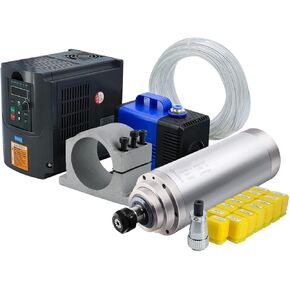 Engraving GDZ-100-3.0C Water Cooling Spindle Motor Kit 3kw 3000w Round Spindle 24000RPM Inverter RS485 13pcs ER20 For CNC Milling Accessories(220V)