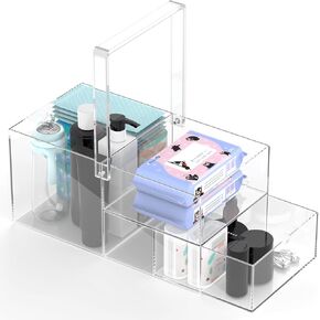 تخزين حامل حفاضات الحفاضات الصافية والقابلة للفصل ، منظم طاولة تغيير الطفل للحفاضات الصغيرة ، مناديل وملحقات الأطفال ، مثالية لتغيير الطاولة ذات السعة الفسيحة in Kuwait