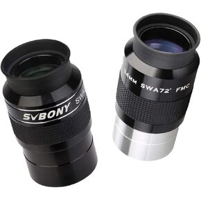 SVBONY SV154 Telescope Eyepiece 2 inch Super Wide Angle 70 Degree 26mm Eyepiece Bundle with 34mm 2 inches Ultra Wide Angle 72 Degree Telescope Lens HD Fully Coated Telescope Eyepiece