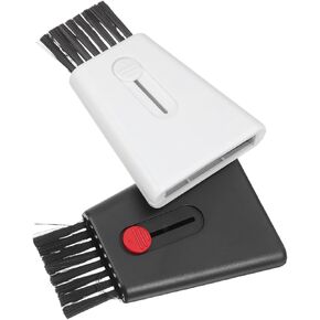 2pcs Retractable Screen Cleaning Brush Portable Lens Brush for Phones Laptops Cameras Soft Bristle Keyboard with Stylish Design for Electronics Maintenance
