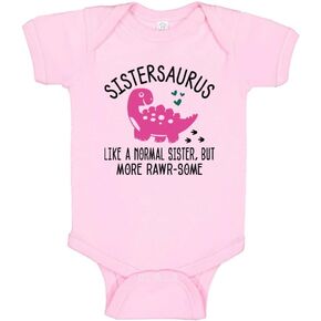 TATY Kids Sistersaurus Dinosaur Baby Infant Bodysuit
