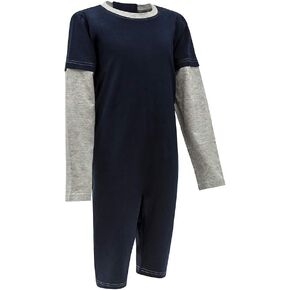 Kaycey Special Needs Adaptive Clothing For Children, Long Sleeve Short Leg Zip Back Jumpsuit
