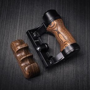 Wood Wooden Left + Right Camera Hand Grip Kit for Pentax 67 6X7 6 * 7 Handle Holder Metal Bracket (Rosewood)
